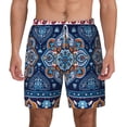 thumbnail image 1 of Kdxio Ethnic Mandala Print Men'S Swim Trunks With Compression Liner 7 Inch Inseam Quick Dry Swim Shorts, 1 of 7