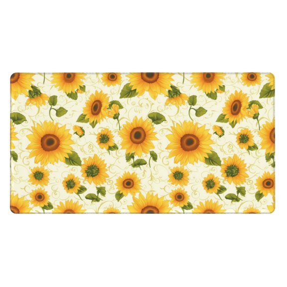 Kdxio European-style Pattern Sunflower Print Large Gaming Mouse Pad,Non-Slip Base,Water Resist Keyboard Pad for Gamer,Office & Home,29.5 x 15.8 in