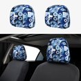 thumbnail image 1 of Kdxio Evil Eye Pattern Print 2 Piece Car Head Rest Covers Set Auto Front/Rear Seats Headrest Cover Universal Fit Most Cars,Sedan, SUV, 1 of 9