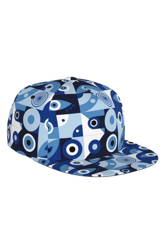 Evil Eye Print Snapback Hat for Men Women,Adjustable Baseball Cap