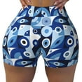thumbnail image 1 of Kdxio Evil Eye Print Workout Shorts for Women Seamless Soft Smooth Gym Yoga Scrunch Active Shorts, 1 of 9