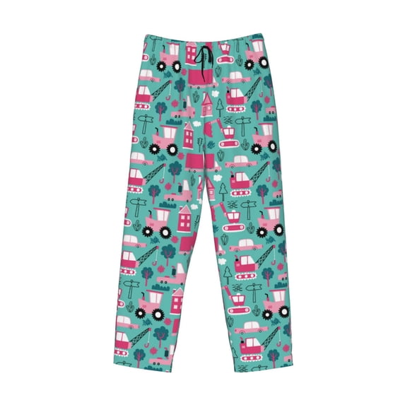 Kdxio Excavator Print Men's Sleep Pajama Pant Lounge Pants with Pockets