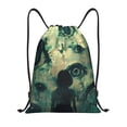 thumbnail image 1 of Kdxio Eyes Watching In The Dark Print Drawstring Backpack Bag,Waterproof Draw String Back Sack, Gym Drawstring Bags Swim Bag For Unisex, 1 of 5