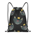 thumbnail image 1 of Kdxio Faces Of The Cat Print Drawstring Backpack Bag,Waterproof Draw String Back Sack, Gym Drawstring Bags Swim Bag For Unisex, 1 of 9
