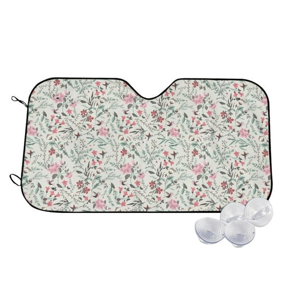 Kdxio Fairy Floral Print Windshield Sun Shade,UV Rays and Sun Heat Protection,Sunshade for Car Windshield,Car Shade Front Windshield - Medium