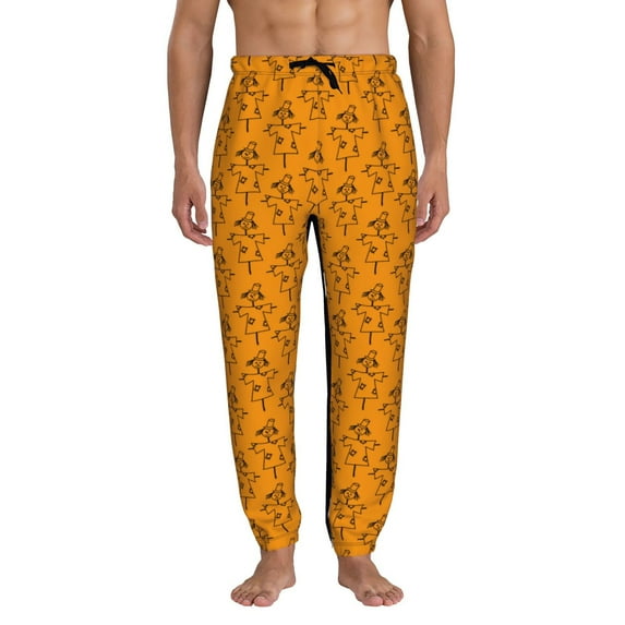 Kdxio Fall Cute Simple Scarecrow Pattern Joggers,Sweatpants for Men with Pockets-Medium