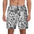 thumbnail image 1 of Kdxio Fall Forest Print Men's Swim Trunks with Compression Liner 7 Inch Inseam Quick Dry Swim Shorts, 1 of 7