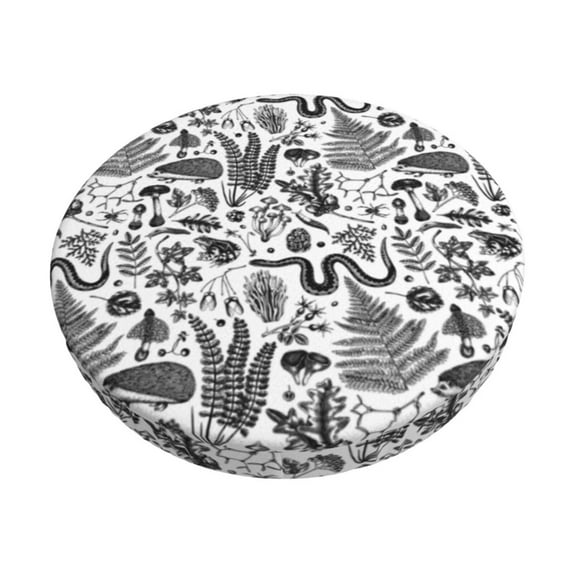 Kdxio Fall Forest Print Stool Covers Round,Stretch Round Bar Stool Covers Washable Bar Stool Cushion Slipcover for 12-15 Inch Chair