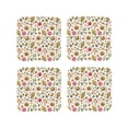 thumbnail image 1 of Kdxio Fall Fruits And Vegetables Funny Coasters,4 Pcs Leather Coasters,Housewarming Gifts,Protect Furniture from Water Marks Scratch and Damage, 1 of 6