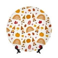 thumbnail image 1 of Kdxio Fall Gnomes Harvest Bone China Decorative Plate Ceramic Decorative Plate for Home Office Wall Stand Decorative Plates for Home Bedroom-8in, 1 of 6