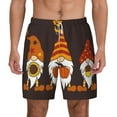thumbnail image 1 of Kdxio Fall Gnomes Print Men'S Swim Trunks With Compression Liner 7 Inch Inseam Quick Dry Swim Shorts, 1 of 7