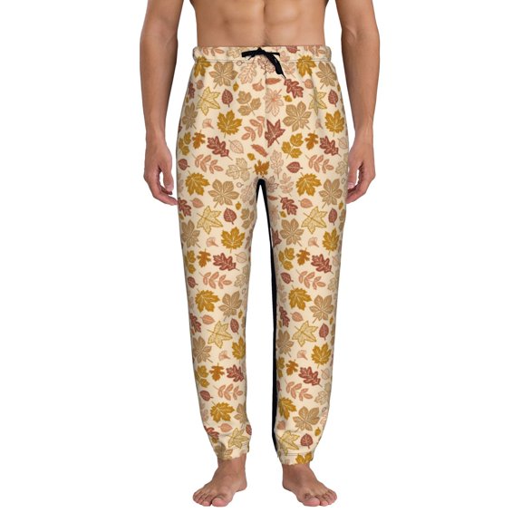Kdxio Fall Leaves Pattern Joggers,Sweatpants for Men with Pockets-Medium