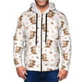 thumbnail image 1 of Kdxio Fall Squirrel Print Men Hoodies Casual Hoodies for Men with Zip Pockets Full Zip Long Sleeve Sweatshirt Sports Hooded Jacket-Medium, 1 of 5