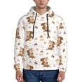 thumbnail image 1 of Kdxio Fall Squirrel Print Mens Casual Hooded Collar Drawstring Hoodies Pullover Sweatshirts Casual Long Sleeve Shirts-3X-Large, 1 of 7