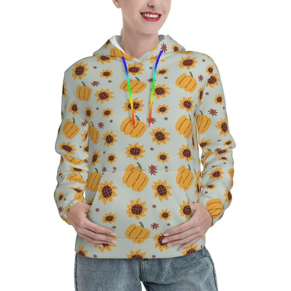 Kdxio Fall Thanksgiving Day Print Womens Oversized Hoodies Sweatshirts Hooded Pullover Tops Sweaters Casual-X-Large
