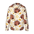 thumbnail image 1 of Kdxio Fall Turkey Print Women Men Sun Protection UPF 50+ Jackets Zip Up Long Sleeve Hoodie Hiking Lightweight with Pockets, 1 of 7