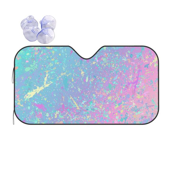 Kdxio Fantasy Gradient Print Front Windshield Sun Shade,Folding Auto Sunshade for Car Truck SUV-Small