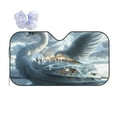 thumbnail image 1 of Kdxio Fantasy Swan Yacht Design Print Front Windshield Sun Shade,Folding Auto Sunshade for Car Truck SUV-Medium, 1 of 5
