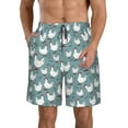 thumbnail image 1 of Kdxio Farm Birds Pattern Mens Casual Shorts - Drawstring Summer Beach Sports Shorts for Men, 1 of 5