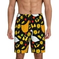 thumbnail image 1 of Kdxio Farm Goose Print Mens Sleep Shorts Bottoms Soft Comfy Pajama Wear Pants with Drawstring Pockets, 1 of 7