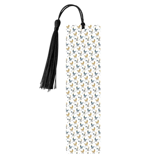 Kdxio Farm Roosters Print Metal Tassel Bookmarks,Perfect Gift for Art Lovers and Bookworms Metal Bookmarks for Women