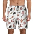 thumbnail image 1 of Kdxio Fashion Print Men's Swim Trunks with Compression Liner 7 Inch Inseam Quick Dry Swim Shorts, 1 of 7
