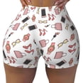 thumbnail image 1 of Kdxio Fashion Print Workout Shorts for Women Seamless Soft Smooth Gym Yoga Scrunch Active Shorts, 1 of 9