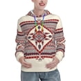 thumbnail image 1 of Kdxio Fashion Tatreez Print Womens Oversized Hoodies Sweatshirts Hooded Pullover Tops Sweaters Casual-XX-Large, 1 of 7