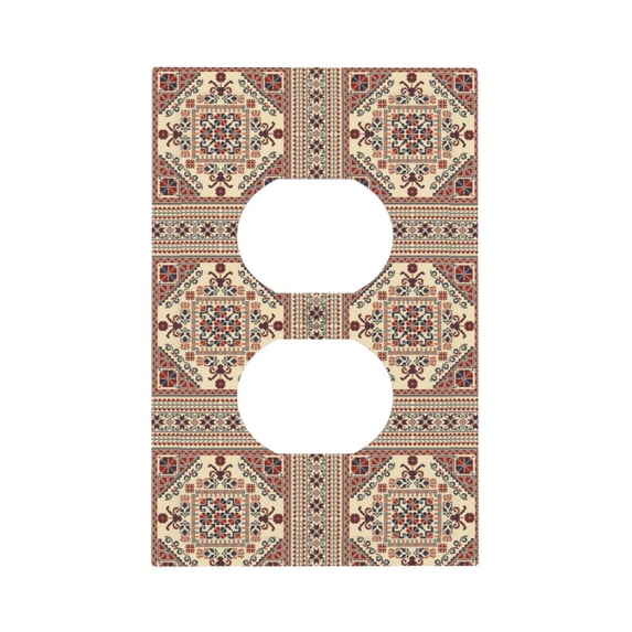 Kdxio Fashion Tatreez1 Decorator Light Switch or Receptacle Outlet Wall Plate Decorator Wall Plate Child Safe Outlet Cover-Style S