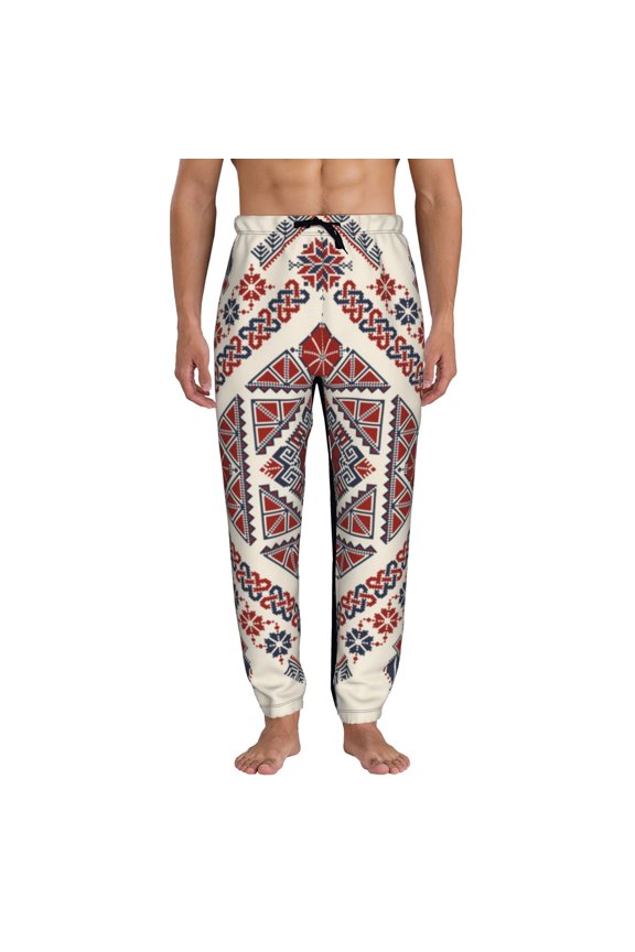Fashion Tatreez2 Pattern Joggers,Sweatpants for Men with Pockets-Medium