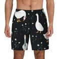 thumbnail image 1 of Kdxio Fashionable Goose Print Men'S Swim Trunks With Compression Liner 7 Inch Inseam Quick Dry Swim Shorts, 1 of 7