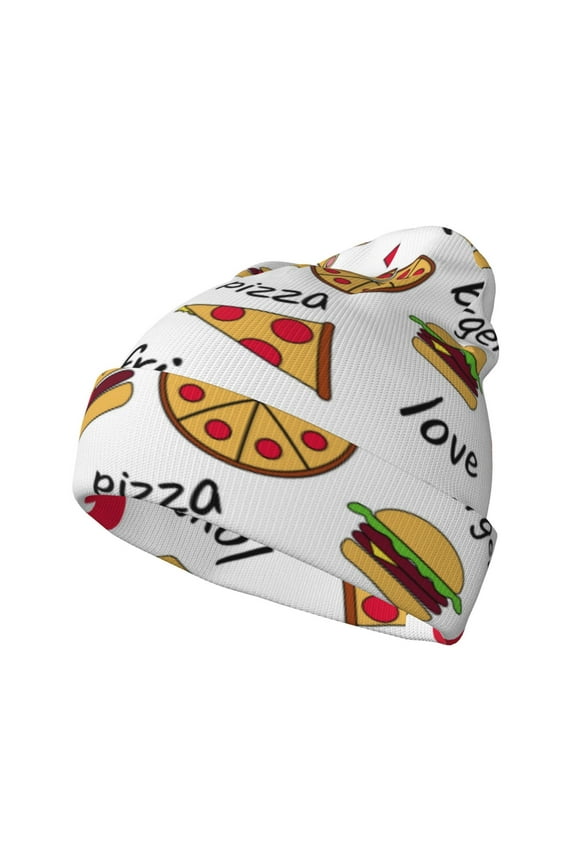 Fast Food Winter Beanie for Men Women Beanie Knit Hat Cuffed Cap Beanie Knit Chunky Snow Cap