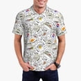 thumbnail image 1 of Kdxio Fastfood 2 Print Men's Short Sleeve Polo Shirt,Midweight Men's Shirt-Small, 1 of 5