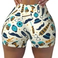 thumbnail image 1 of Kdxio Fathers day Print Workout Shorts for Women Seamless Soft Smooth Gym Yoga Scrunch Active Shorts, 1 of 9