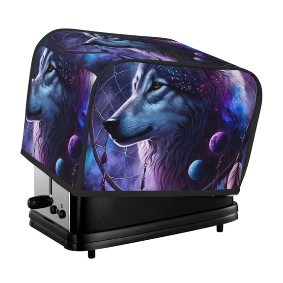 Kdxio Feathered Wolf Print Toaster Cover Bread Machine Cover Fits for Most Standard 2 Slice Toasters,Keep Toaster Free From Dust And Fingerprint Oven Dustproof Cover