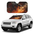 thumbnail image 1 of Kdxio Fiery Dragon Of Chaos Print Windshield Sun Shade, Foldable Sun Blocker for Car,Truck,SUV Automotive Interior Sun Protection,Reflective Shade for Front Windshield(Medium), 1 of 6