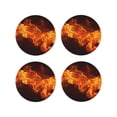 thumbnail image 1 of Kdxio Fiery Orange Flames Energy Funny Coasters,4 Pcs Leather Coasters,Housewarming Gifts,Protect Furniture from Water Marks Scratch and Damage, 1 of 1