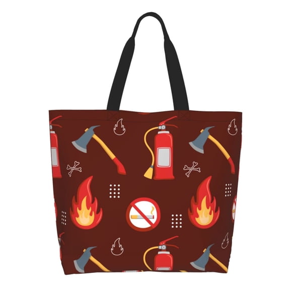 Kdxio Fire Extinguisher Casual Tote Bags Women Big Capacity Shoulder Bag for Women Travel Shoulder Bags Handbags