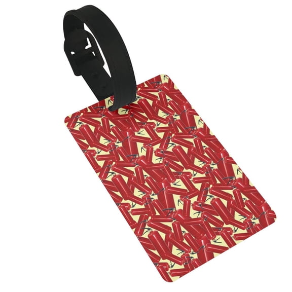 Kdxio Fire Extinguisher Luggage Tags Privacy Cover ID Label Suitcase Tags Identifiers For School Bags,Suitcases