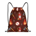 thumbnail image 1 of Kdxio Fire Extinguisher Print Drawstring Backpack Bag,Waterproof Draw String Back Sack, Gym Drawstring Bags Swim Bag For Unisex, 1 of 9