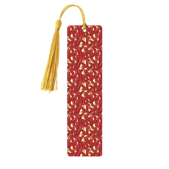 Kdxio Fire Extinguisher Print Metal Tassel Bookmarks,Perfect Gift for Art Lovers and Bookworms Metal Bookmarks for Women