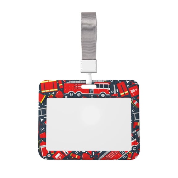 Kdxio Fire Sign Card Badge Holder Work Badge Sleeve for Office, School, Factory, ID Credit Cards, Driver Licenses and Passes