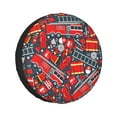 thumbnail image 1 of Kdxio Fire Sign for Tire Cover Wheel Protectors Tyre Covers Weatherproof Wheel Covers Universal Fit for Trailer Rv SUV Truck Camper Travel Trailers 14 inch, 1 of 8