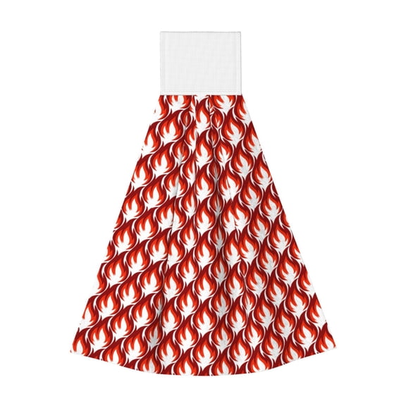 Kdxio Fire Symbols Hand Towel with Loop Hanging Towel Absorbent Tie Towels for Kitchen Tea Bar Bathroom Decor