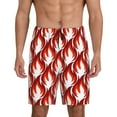 thumbnail image 1 of Kdxio Fire Symbols Print Mens Sleep Shorts Bottoms Soft Comfy Pajama Wear Pants with Drawstring Pockets, 1 of 7