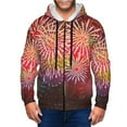 thumbnail image 1 of Kdxio Fireworks Print Men Hoodies Casual Hoodies for Men with Zip Pockets Full Zip Long Sleeve Sweatshirt Sports Hooded Jacket-Medium, 1 of 5