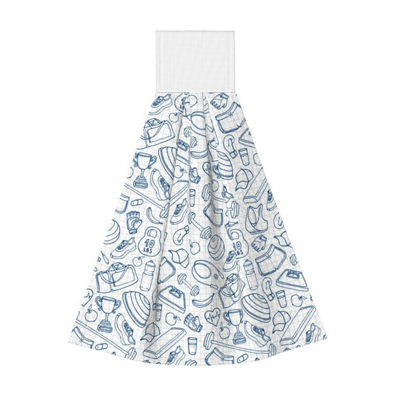 Kdxio Fitness Guru Hand Towel with Loop Hanging Towel Absorbent Tie Towels for Kitchen Tea Bar Bathroom Decor