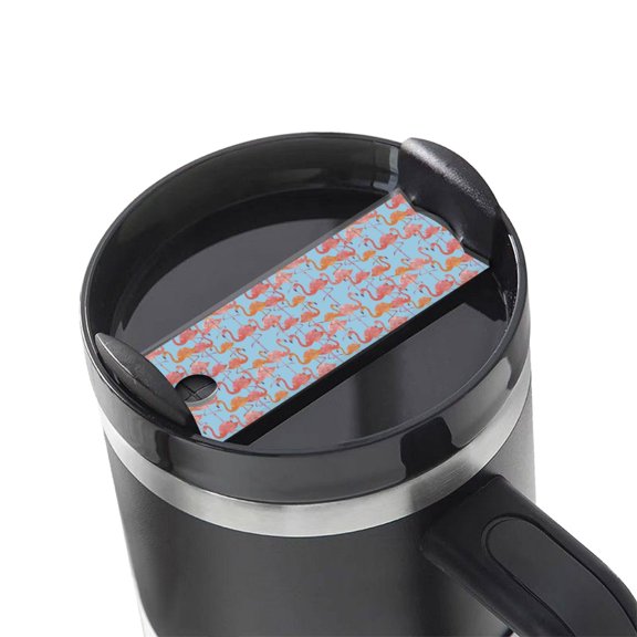 Kdxio Flamingo Name Plate Compatible Stanley Cups Name Tag Acrylic Nameplate Tumbler Lid Topper for Cup Accessories