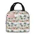 thumbnail image 1 of Kdxio Flamingo Palm Trees Print Insulated Lunch Bag,Reusable Tote Lunch Box for Women Men,Leakproof Cooler Lunch Bags for Work Office Travel Picnic, 1 of 6