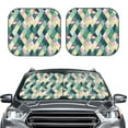 thumbnail image 1 of Kdxio Flamingo Print 2-Piece Sun Shade Front Windshield - Foldable Car Front Window Sunshades for Most Sedans SUV Truck, 1 of 6